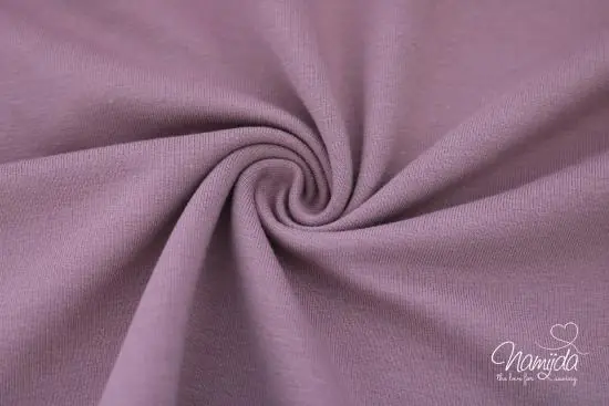 0,5 MTR. ♥ BIO SoMMER BAUMWOLL SWEAT/FRENCH TERRY ALT MAUVE ♥ Geld-Zurück-Garantie