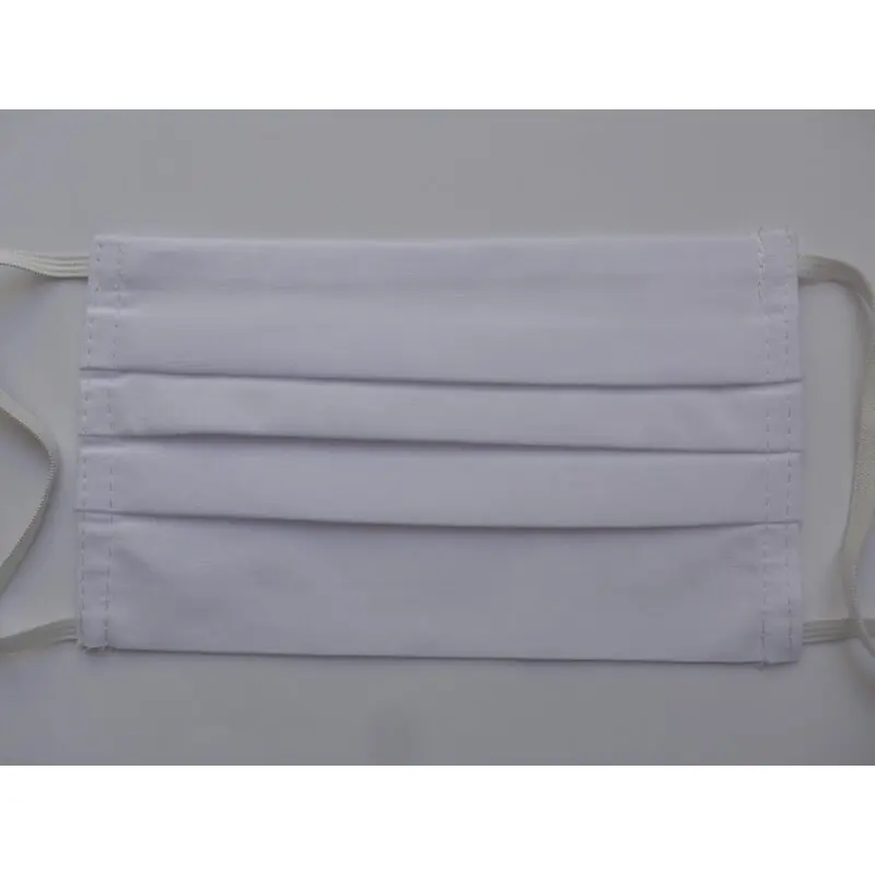 Gesichtsmaske weiß zweilagigem Baumwollstoff Kostenfreie Lieferung