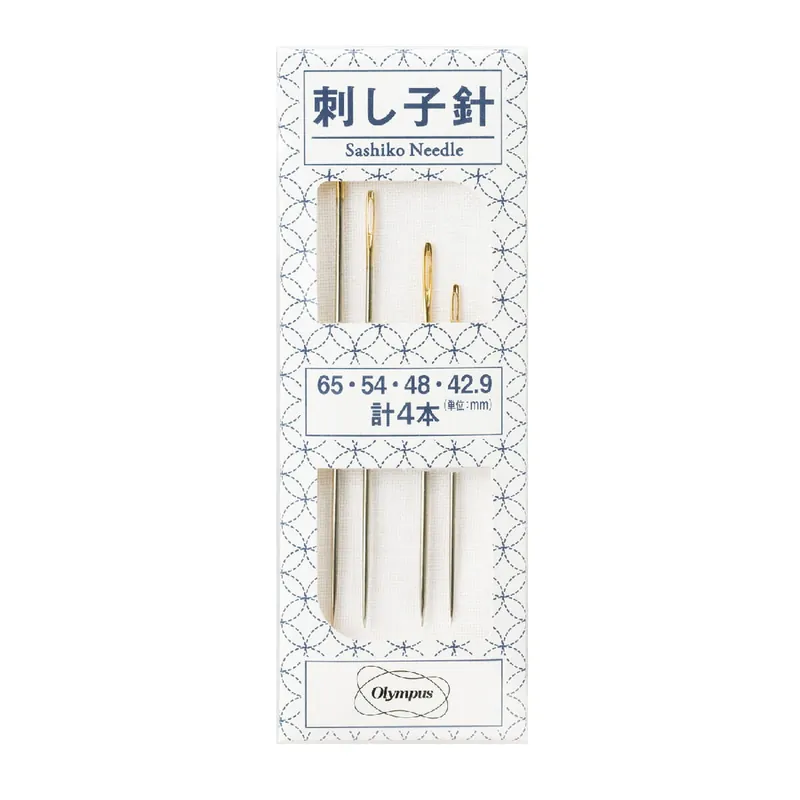 Olympus Thread Sashiko Nadel, 4er Set, (65mm, 54mm, 48mm, 42,9mm), hergestellt in Japan Aktuell